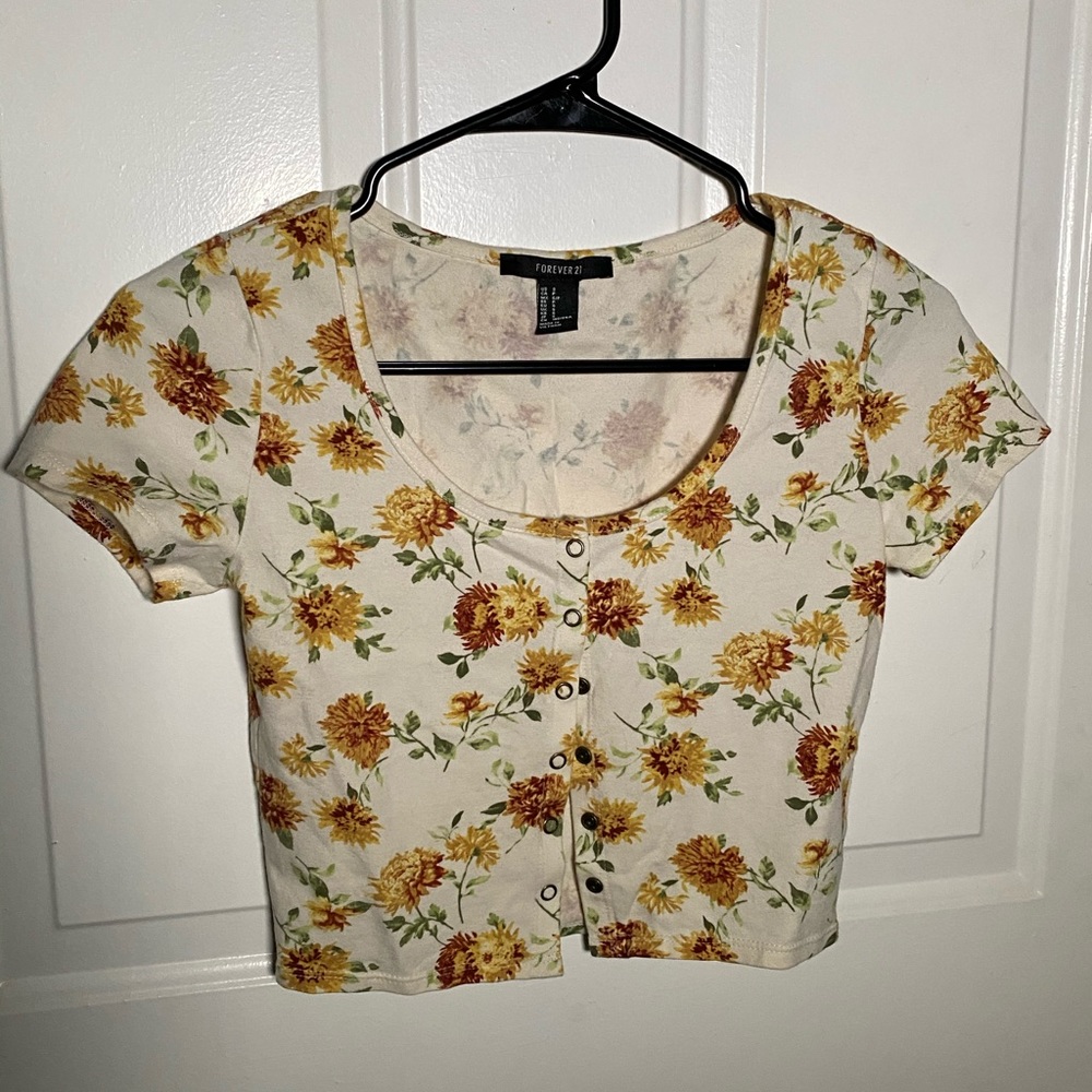 Forever 21 Floral Crop Top